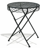 Set da Giardino Pieghevole in Ferro con Tavolo e 2 Sedie Soriani Loire Breakfast Nero