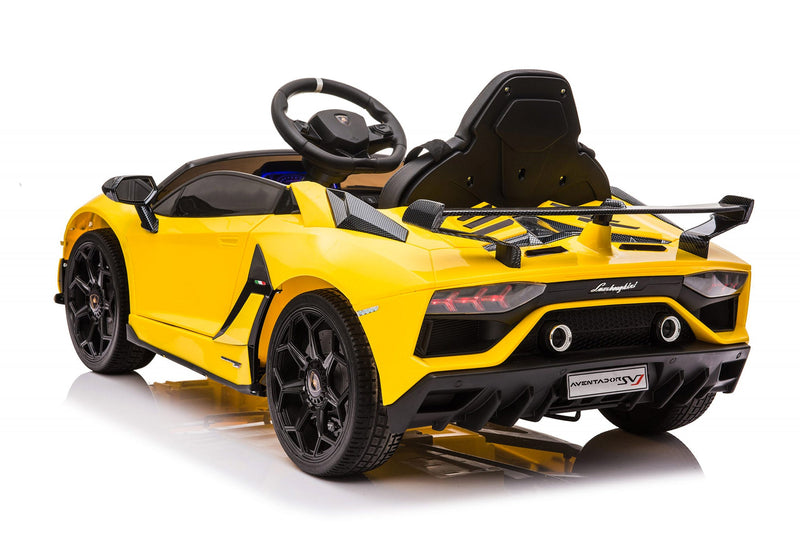 Macchina Elettrica per Bambini 12V con Licenza Lamborghini Aventador Gialla