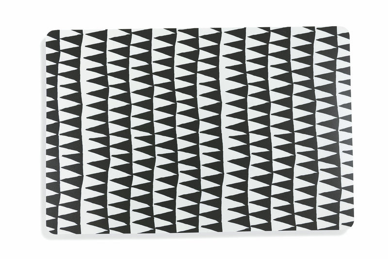 Set 6 Tovagliette 45x30 cm in Plastica Villa d'Este Home Tivoli Masai Bianche e Nere