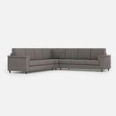 Divano Angolare 7 Posti 286x286x85 cm Marrak in Tessuto Grigio
