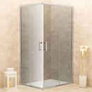 Box Doccia Angolare 80x100 cm 2 Ante Scorrevoli in Cristallo Fumè 6mm H185 Vorich Itria