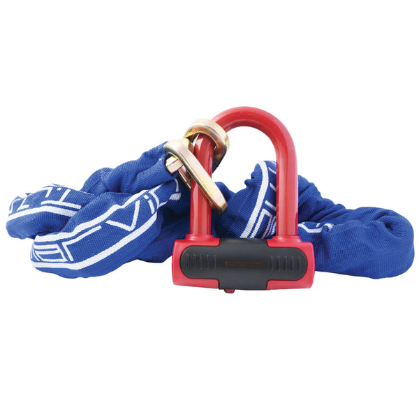 online Anti-Diebstahl-Kit Vorhängeschloss und Kette 150 cm aus Stahl für Motorrad Scooter TJ Marvin Z031 Blau