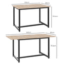 Tavolo da Pranzo Allungabile per 4-6 Persone Stile Industriale 120-160x80x75,5cm 