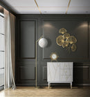 Lampada da Terra Glamy 25x36x179 cm in Ferro e Vetro Bianco e Oro