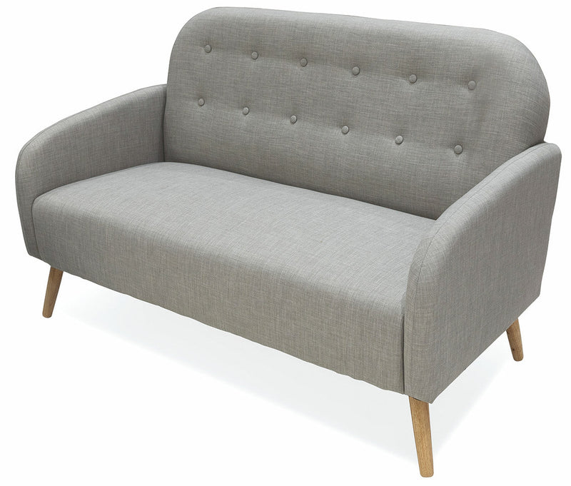 Divano 2 Posti 137x75x89 cm in Tessuto Soriani Grigio Chiaro