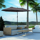 Ombrellone da Giardino Doppio Tetto 4,6x2,7 m  Roland Grigio
