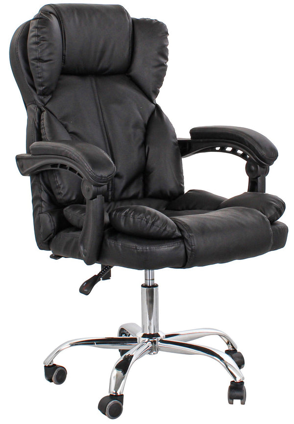 Verstellbarer Chefsessel aus schwarzem Kunstleder prezzo