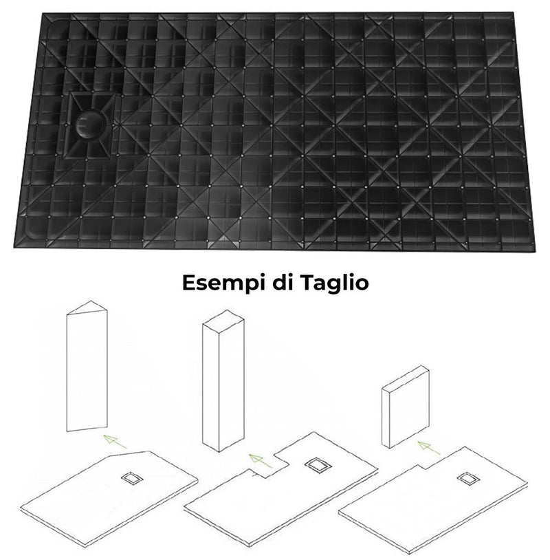Piatto Doccia Effetto Pietra Filo Pavimento o Tradizionale Grigio Antracite