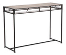Console Essential 110x40x80 cm in Ferro e MDF Nero e Marrone