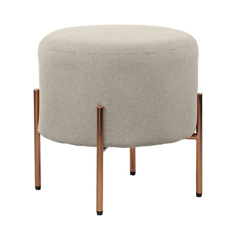 Pouf Poggiapiedi Ø40 cm in Tessuto Kate Grigio Scuro