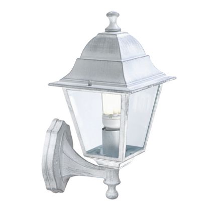 Kleine Außenwandleuchte aus Sovil-Aluminium in Weiß und Silber acquista