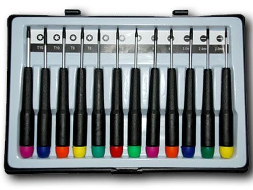 12 Stück Schraubendreher Reparaturen Notebook Uhren Cross Cut Torx mit Etui online