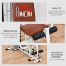 Stazione Fitness Multifunzione 150x110x210 cm in Acciaio e PU Bianco  