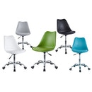 Sedia da Ufficio Operativa in Polipropilene e Similpelle Grigia