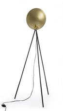 Lampada da Terra Piantana 87x56x155 cm E27 con Treppiede Nero e Oro