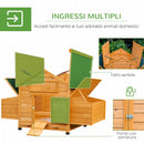 Pollaio Gabbia per Galline Impermeabile da Giardino in Legno 150x100x96.5 cm 