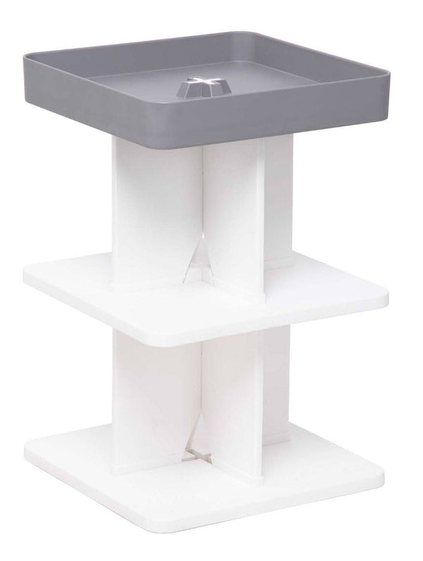 Tavolino Moderno 40x40x60,5 cm in Polipropilene Rigido Grigio acquista