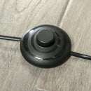 Lampada da Terra 50x25x160 cm E27 Paralume in Vetro Nero e Oro