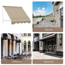 Tenda da Sole Avvolgibile a Parete a Caduta Impermeabile Beige 180x70 cm 
