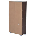 Libreria Design Moderno 8 Vani con 4 Ante in Legno Marrone Scuro 60x30x122 cm 