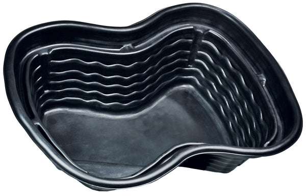 prezzo Thermogeformter künstlicher Teich aus PE 124x90x58 cm 250 Liter Schwarz
