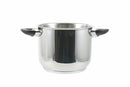 Pentola Antiaderente in Acciaio Inox Ø24cm Triplo Fondo 2 Manici Soriani Mia