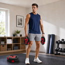 Dischi Palestra Set 4 con Maniglie 20 kg e Foro 2,5 cm in PP e Cemento      