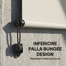 Tenda a Rullo Avvolgibile 250x160 cm con Cassetta in Alluminio e Manovella in Poliestere Anti-UV Bianco Crema      