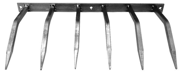 sconto Einbruchschutz mit Stahlspikes 49x24 cm für Balkonwände Silber