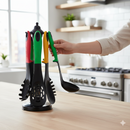 Set 6 Mestoli da Cucina per Uso Alimentare Resistenti al Calore con Supporto Multicolor