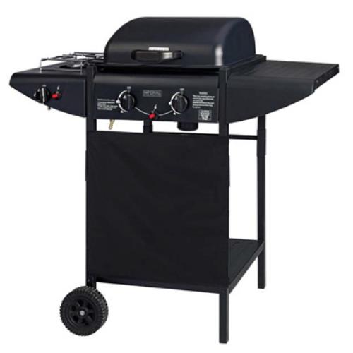 sconto Gasgrill 2 Brenner + Seitenkocher mit Lavastein Rock System Imperial Barbecue 