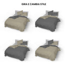 Copripiumino con Sacco e Federe Doubleface Tortora\/Fumo