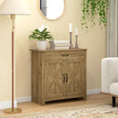 Credenza da Cucina Stile Country 80x39,7x80cm con Armadietto a 2 Ante e Cassetto in MDF Color Legno      