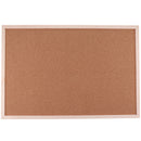 Bacheca in Sughero Rettangolare con Cornice in Legno da Parete 60x40x1.6 cm