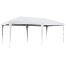 Gazebo da Giardino Pop-up 6x3 m Pieghevole Tendone in Poliestere Oxford Bianco      