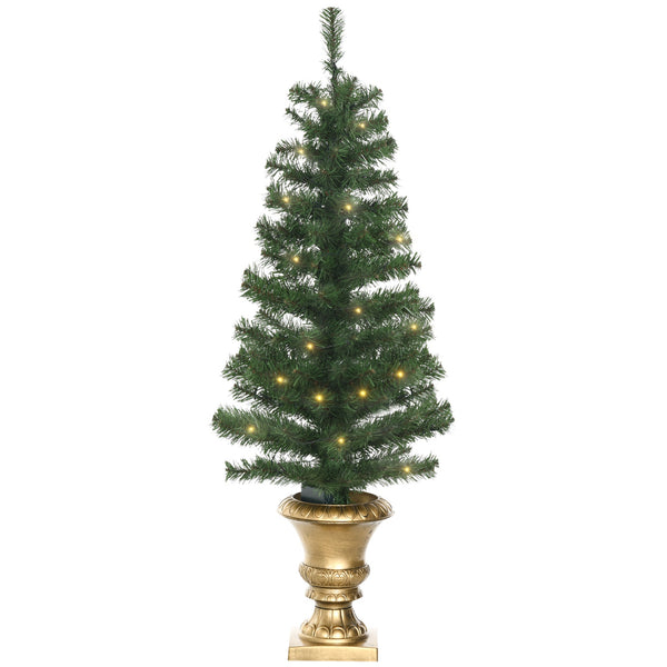 Künstlicher Weihnachtsbaum H120 cm 140 Zweige mit grünen LED-Lichtern online