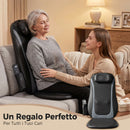 Sedile Massaggiante 105x45x10 cm con Calore Shiatsu e Vibrazione per Fianchi e Cosce in Finta Pelle Nero      