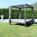 Gazebo Letto Timbuktu 212x149x195 h cm in Alluminio Antracite
