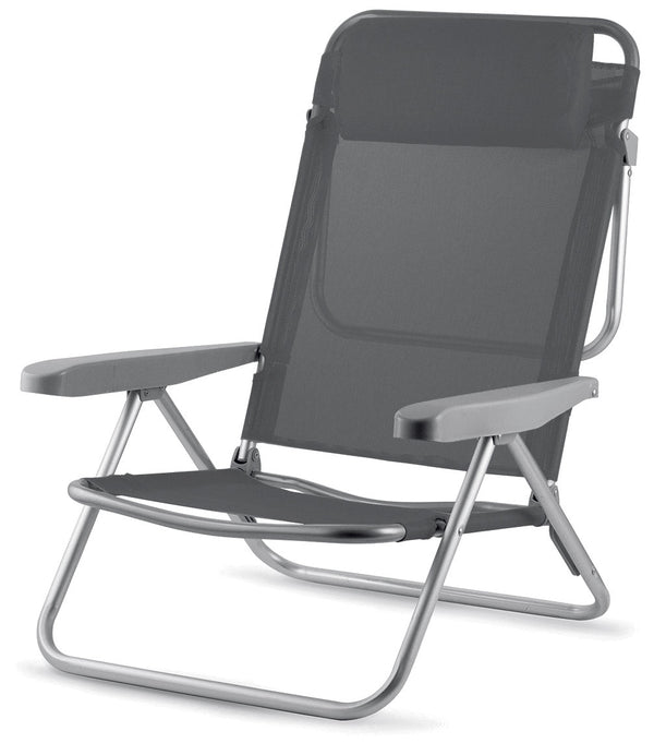online Soriani Brasil Grey Faltbarer Strandstuhl mit Aluminiumkissen