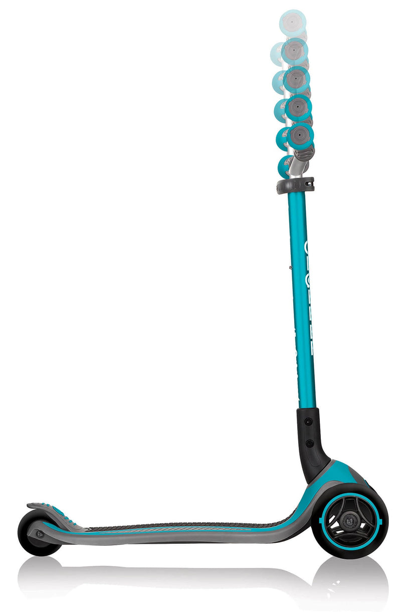 Monopattino 3 Ruote Pieghevole 5 Altezze Max 50 Kg Globber Master Blu