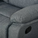Divano 2 Posti 141,5x95x94,5 cm in Tessuto Grigio