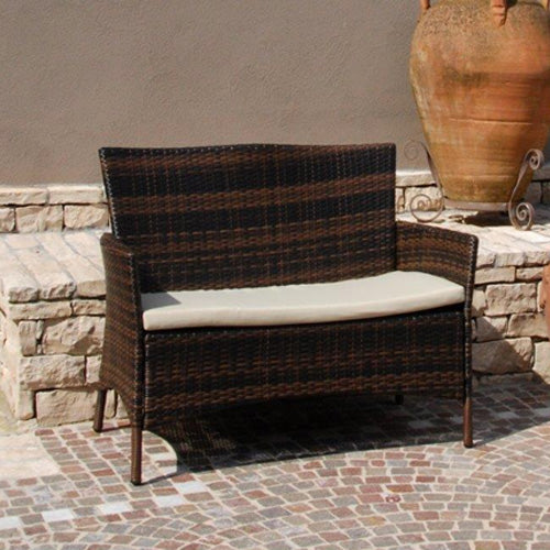 Gartensofa mit Eisenstruktur und Polyrattan-Bezug 63X108X86 cm  sconto