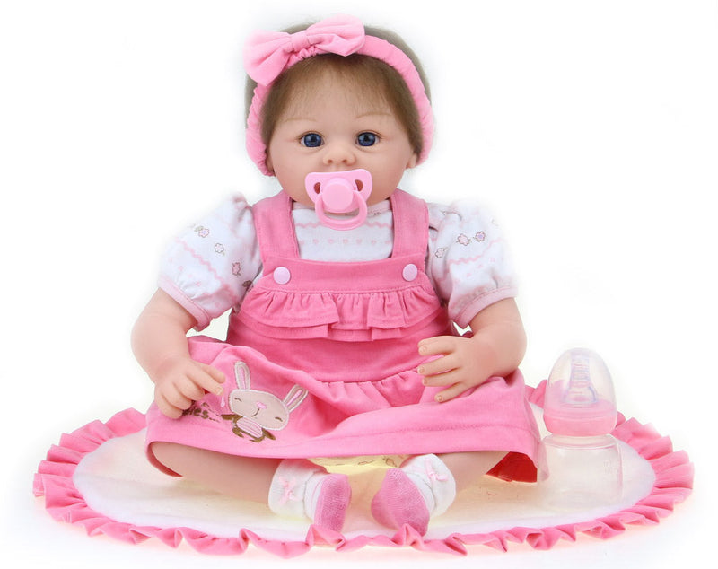 Bambola Reborn Femmina Realistica in Vinile 30cm Seduta Kidfun Real Baby Annie