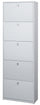 Schuhschrank 5 Türen 63x190x29 cm weiß geflammt