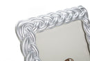 Cornice Ropy 19,3x2x24,5 cm in Poliresina e Vetro Argento