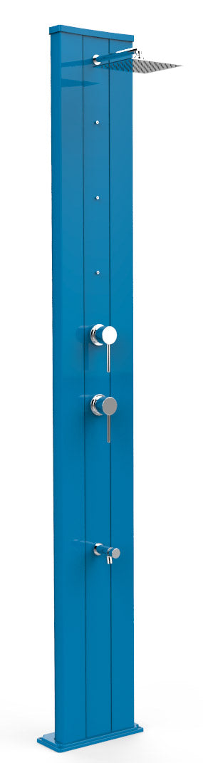 Doccia Solare da Giardino 40L Miscelatore Nebulizzatore e Lavapiedi Arkema Dada S Blu sconto