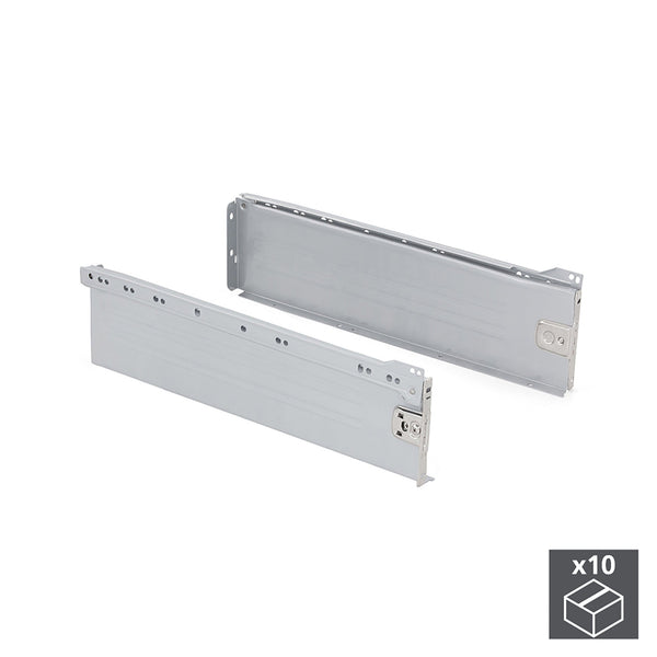 prezzo Emuca Ultrabox Küchenschubladen-Set H150 mm T 350 mm Metallgrauer Stahl 10-tlg