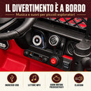 Macchina Elettrica per Bambini Fuoristrada Toyota Fj Cruiser 12V Telecomando Ruote in Gomma e Sedile in Pelle Rosso