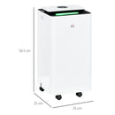 Deumidificatore Portatile da 10L 5 Modalità e Timer 25x25x50,5 cm Bianco  