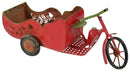 Carrello Decorativo Rosso in Metallo cm 18x64 h 25